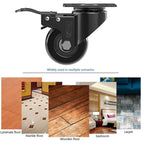 GBL | 50mm Caster Wheels with brakes + Screws | 200KG | 4 Heavy Duty Furniture Wheels | Trolley Castor Wheels