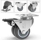 GBL | 50mm Casters with brakes + Screws | 400KG | 4 Heavy Duty Furniture Wheels | Trolley Castor Wheels