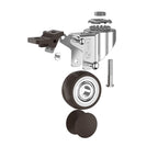 GBL 25mm threaded stem castor wheels with brakes, M8 x 20mm, set of 4