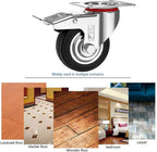 GBL | Castor Wheels 75mm + Screws | 200KG | 4 Heavy Duty Furniture Wheels | Trolley Wheels