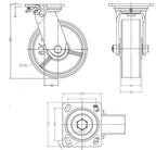 GBL 150mm heavy duty castors