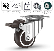 Load image into Gallery viewer, GBL - Castor Wheels 50mm + Screws 200KG | Trolley Wheels for Furniture - GBL Castors
