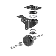 Load image into Gallery viewer, GBL - Castor Wheels 50mm + Screws 200KG | 4 Heavy Duty Wheels for Furniture (4 With Brakes) - GBL Castors
